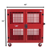 American Hawk Industrial Security Cart 48'' W x 25'' D x 54'' H - Locking Utility Cart With Adjustable Shelf AH1550RED